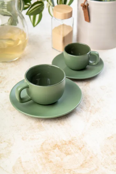 Caturra Plus cappuccino cup set Green