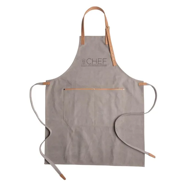  Deluxe canvas chef apron - XD Collection Grey 