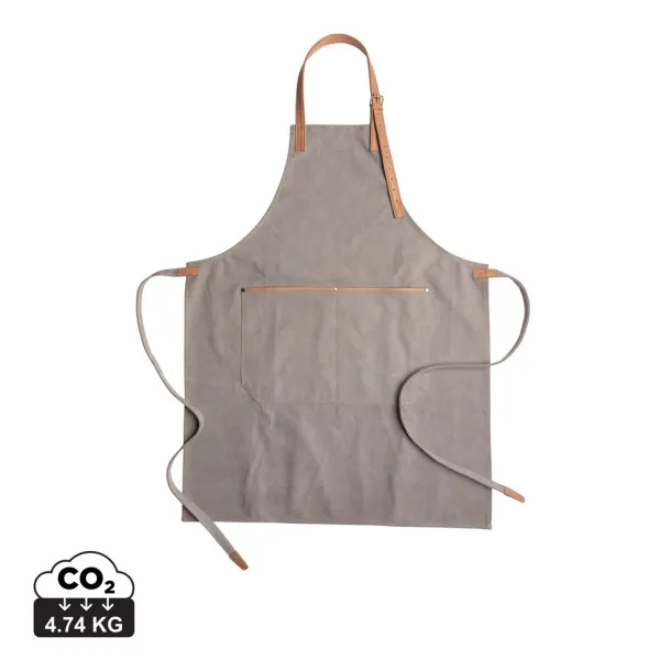  Deluxe canvas chef apron - XD Collection Grey 