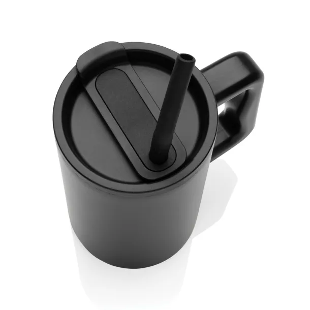 Cube RCS certified recycled steel mug 800ml - XD Collection Black 