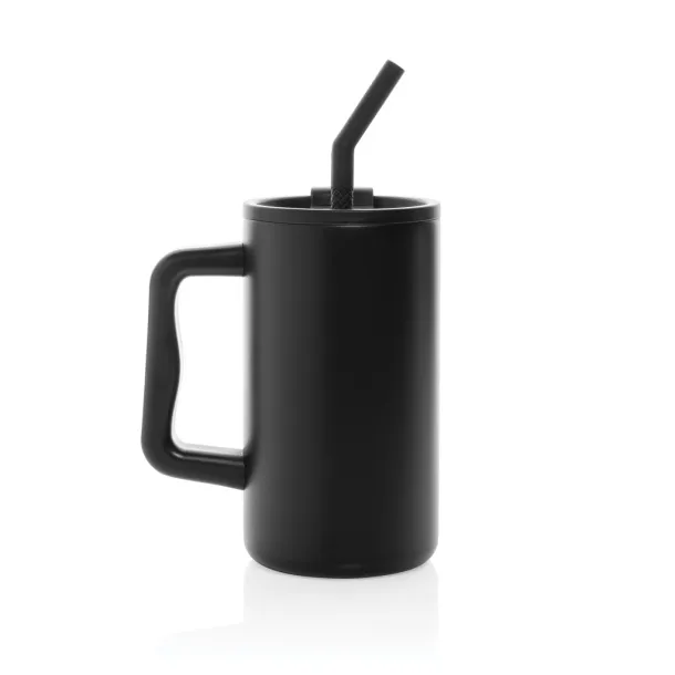 Cube RCS certified recycled steel mug 800ml - XD Collection Black 