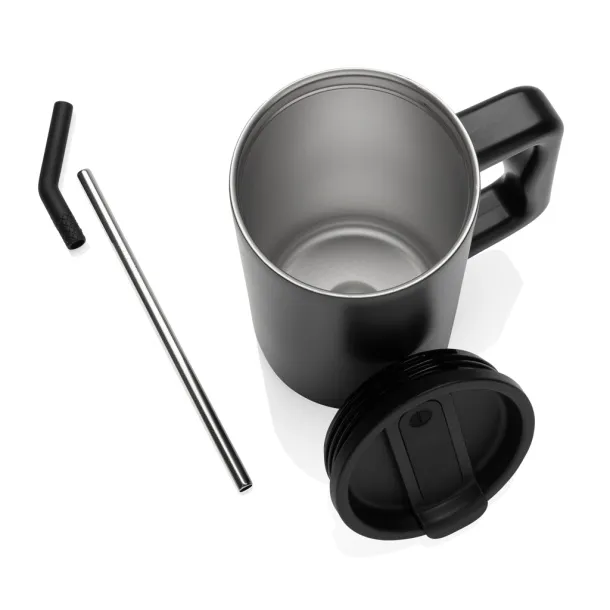 Cube RCS certified recycled steel mug 800ml - XD Collection Black 