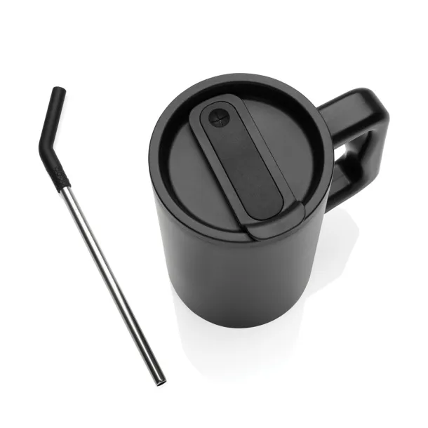 Cube RCS certified recycled steel mug 800ml - XD Collection Black 