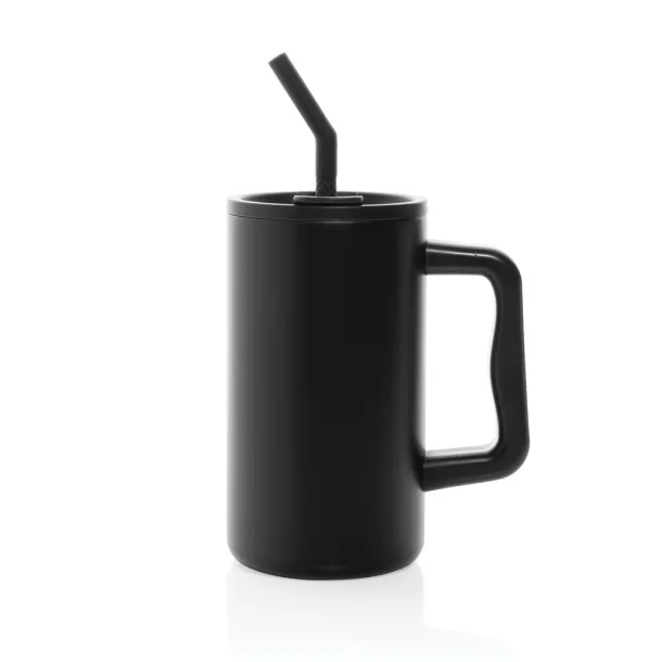 Cube RCS certified recycled steel mug 800ml - XD Collection Black 