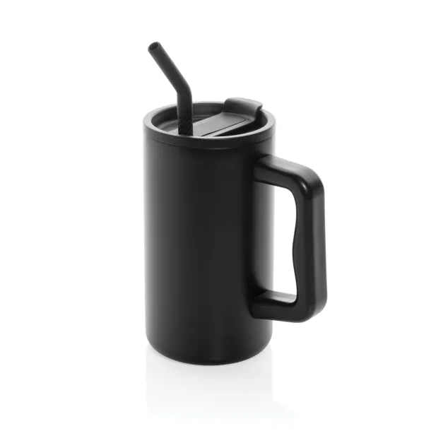 Cube RCS certified recycled steel mug 800ml - XD Collection Black 