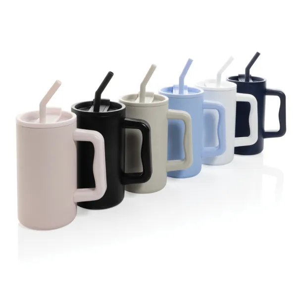 Cube RCS certified recycled steel mug 800ml - XD Collection Black 