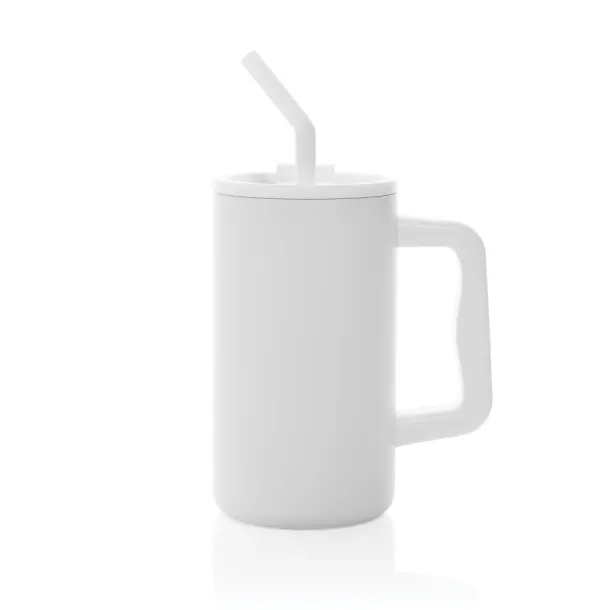 Cube RCS certified recycled steel mug 800ml - XD Collection White 