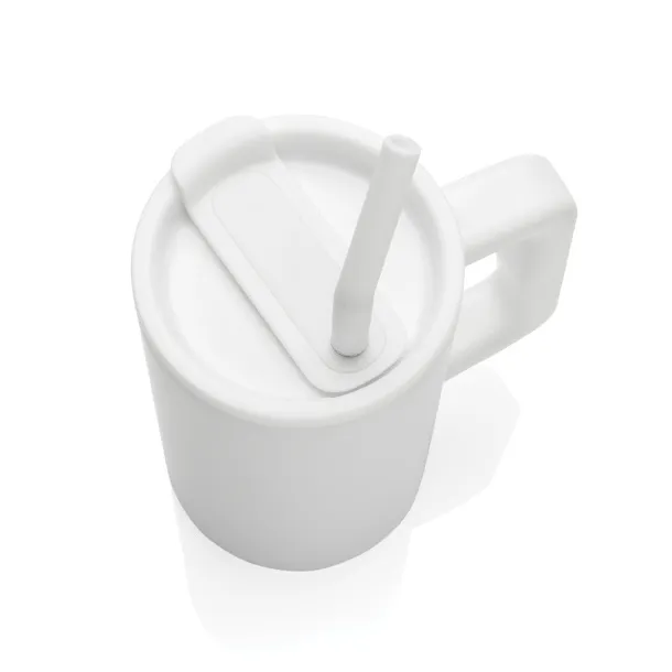 Cube RCS certified recycled steel mug 800ml - XD Collection White 