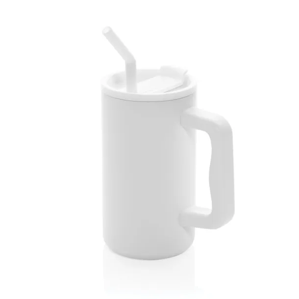 Cube RCS certified recycled steel mug 800ml - XD Collection White 