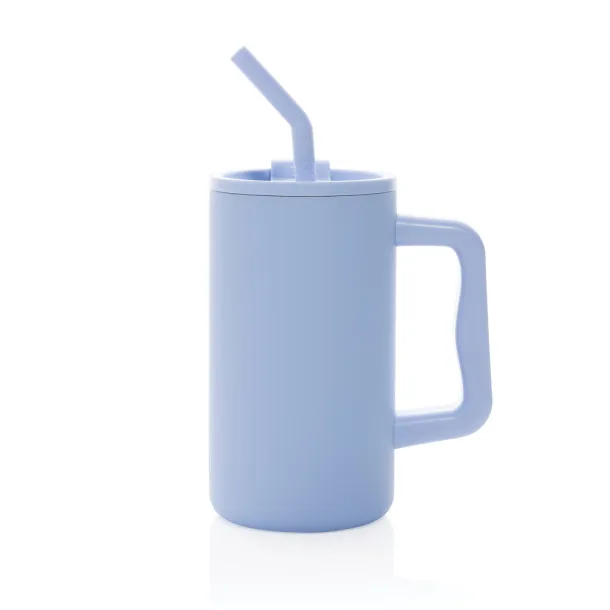 Cube RCS certified recycled steel mug 800ml - XD Collection light blue 