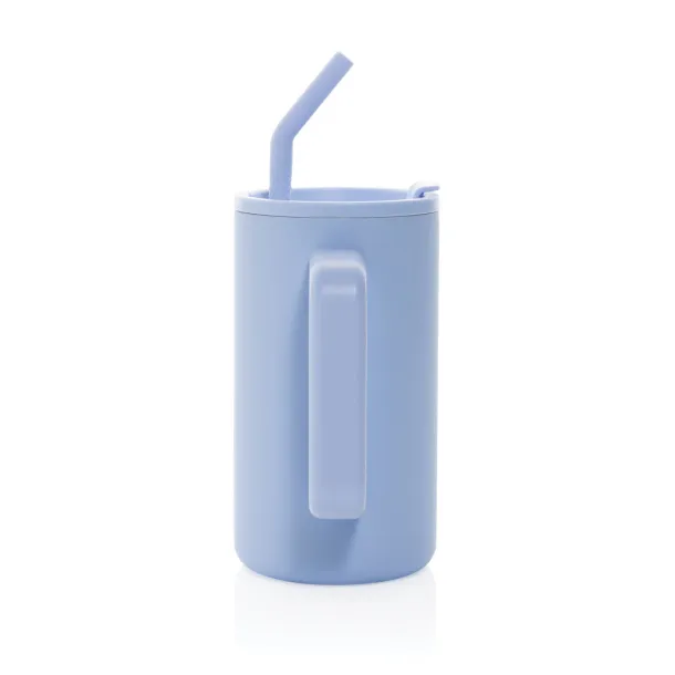 Cube RCS certified recycled steel mug 800ml - XD Collection light blue 