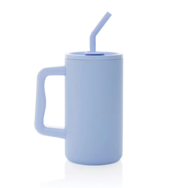 Cube RCS certified recycled steel mug 800ml - XD Collection light blue 