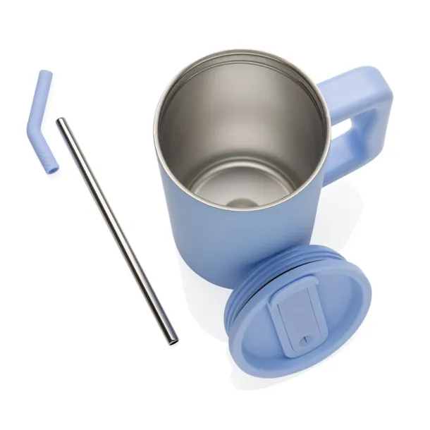 Cube RCS certified recycled steel mug 800ml - XD Collection light blue 