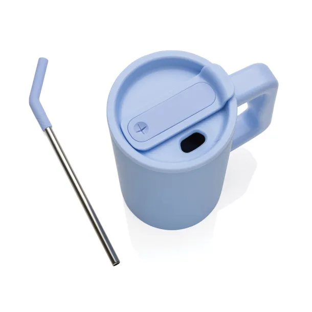 Cube RCS certified recycled steel mug 800ml - XD Collection light blue 