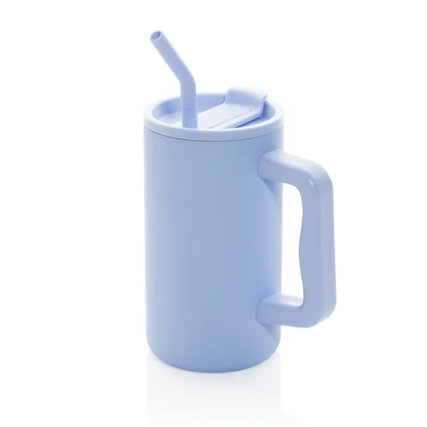 Cube RCS certified recycled steel mug 800ml - XD Collection light blue 