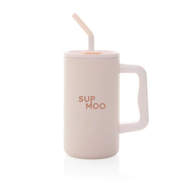 Cube RCS certified recycled steel mug 800ml - XD Collection pink 