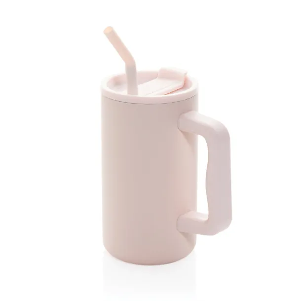 Cube RCS certified recycled steel mug 800ml - XD Collection pink 