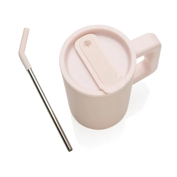 Cube RCS certified recycled steel mug 800ml - XD Collection pink 