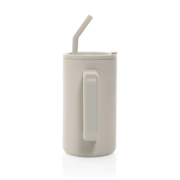 Cube RCS certified recycled steel mug 800ml - XD Collection beige 