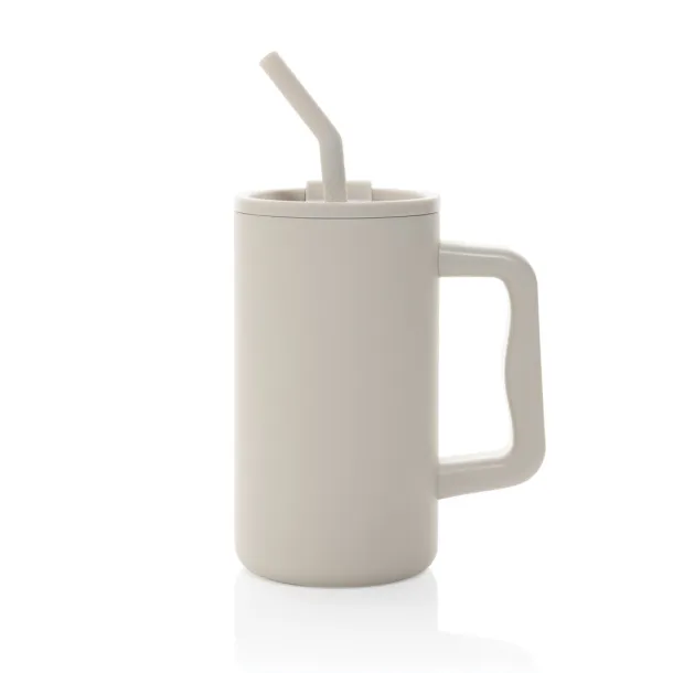 Cube RCS certified recycled steel mug 800ml - XD Collection beige 