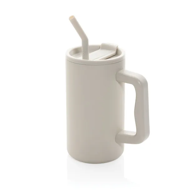 Cube RCS certified recycled steel mug 800ml - XD Collection beige 