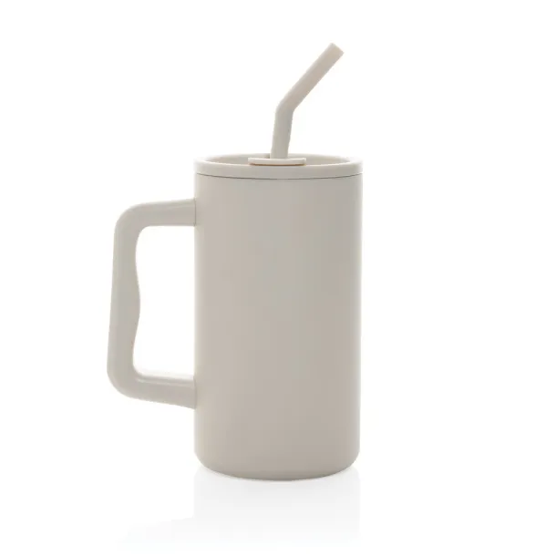 Cube RCS certified recycled steel mug 800ml - XD Collection beige 