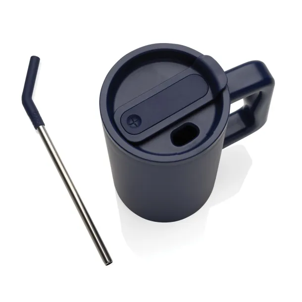 Cube RCS certified recycled steel mug 800ml - XD Collection navy