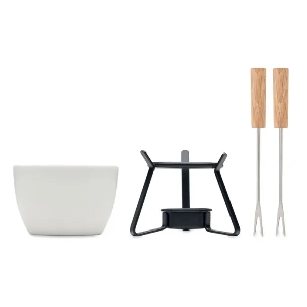 KASE Ceramic fondue set 240 ml White