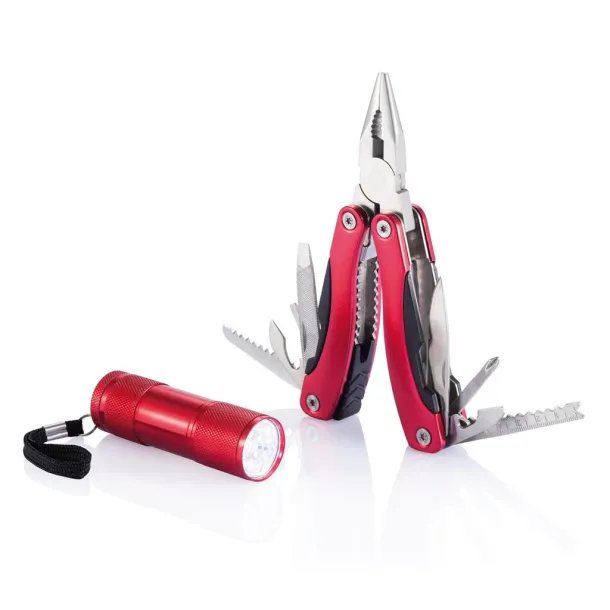  Multitool and torch set - XD Collection Red 