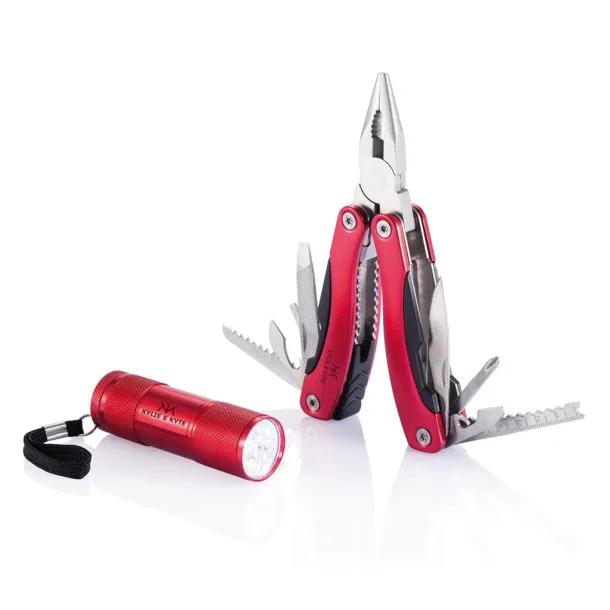  Multitool and torch set - XD Collection Red 