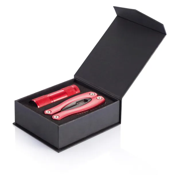  Multitool and torch set - XD Collection Red 