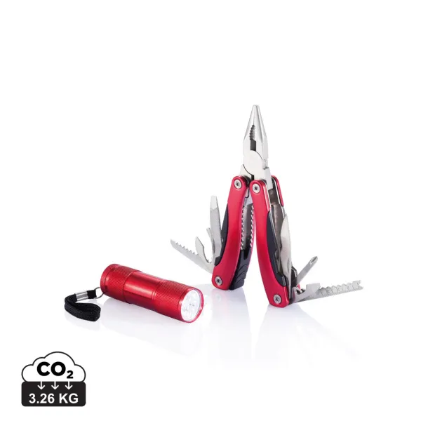  Multitool and torch set - XD Collection Red 