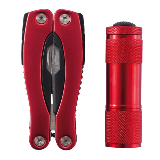  Multitool and torch set - XD Collection Red 