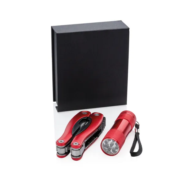  Multitool and torch set - XD Collection Red 