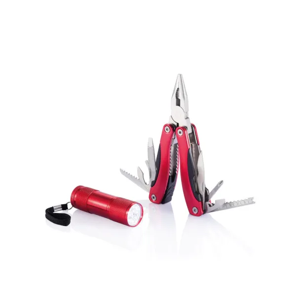  Multitool and torch set - XD Collection Red 