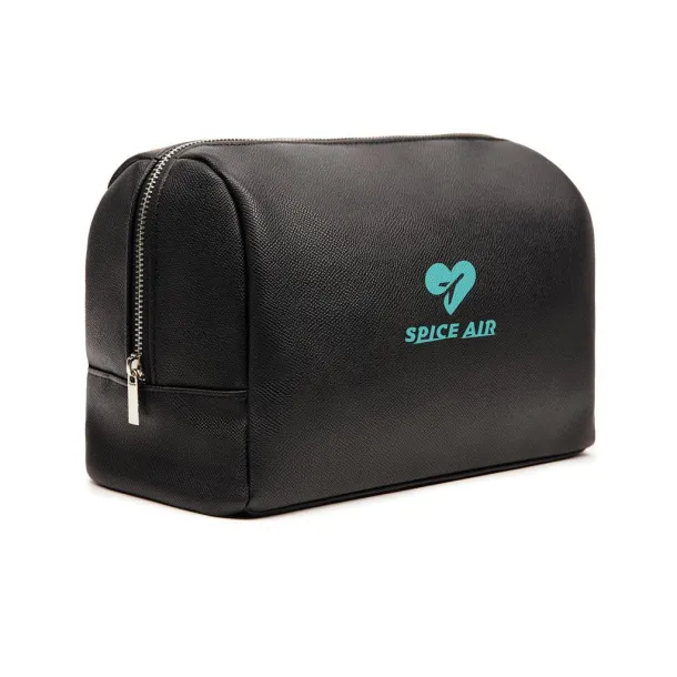  VINGA Bermond RCS recycled PU toiletry bag - Vinga Black 