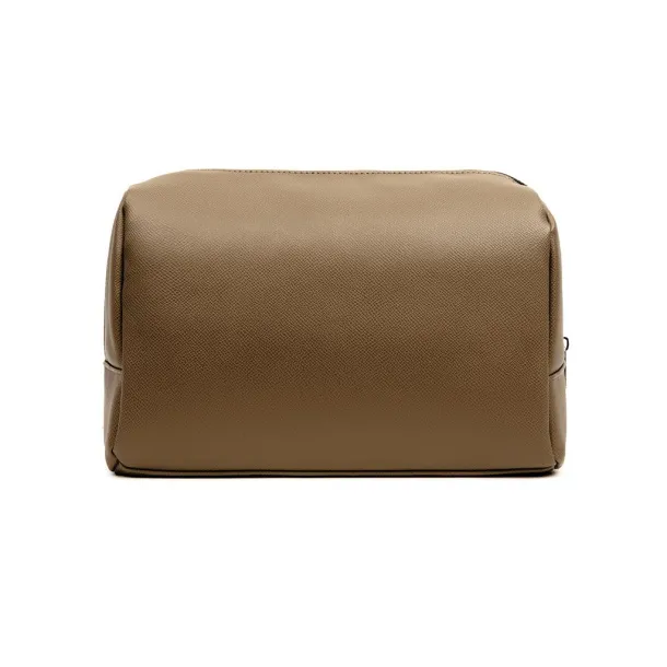  VINGA Bermond RCS recycled PU toiletry bag - Vinga brown 