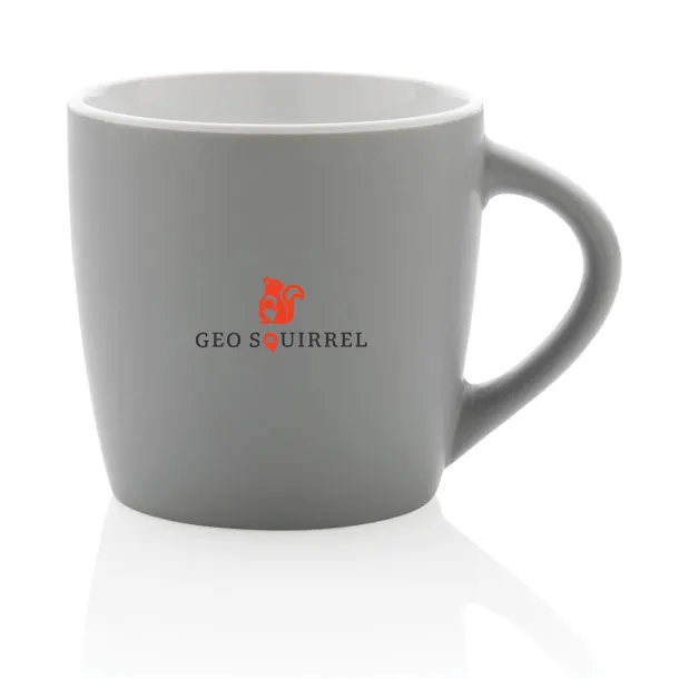  Ceramic mug with colored inner - XD Collection Grey White