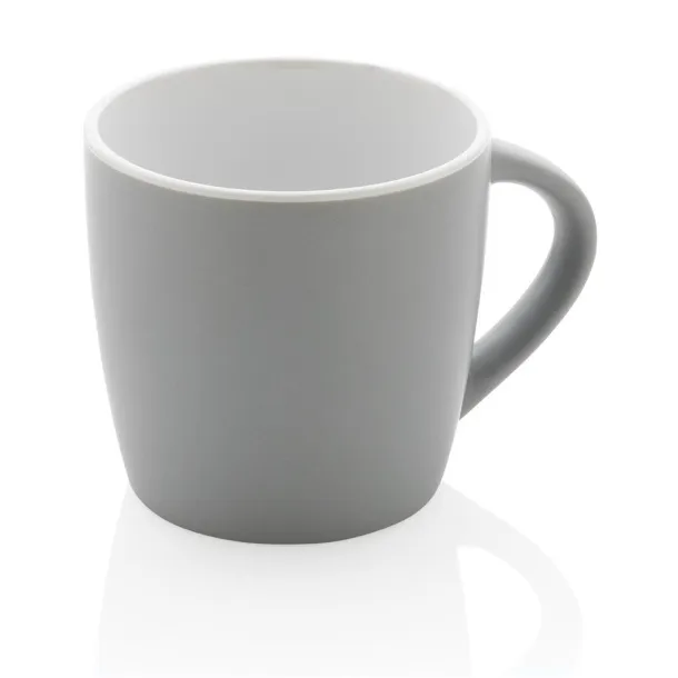  Keramička šalica s unutrašnjosti u boji, 300 ml - XD Collection Siva Bijela