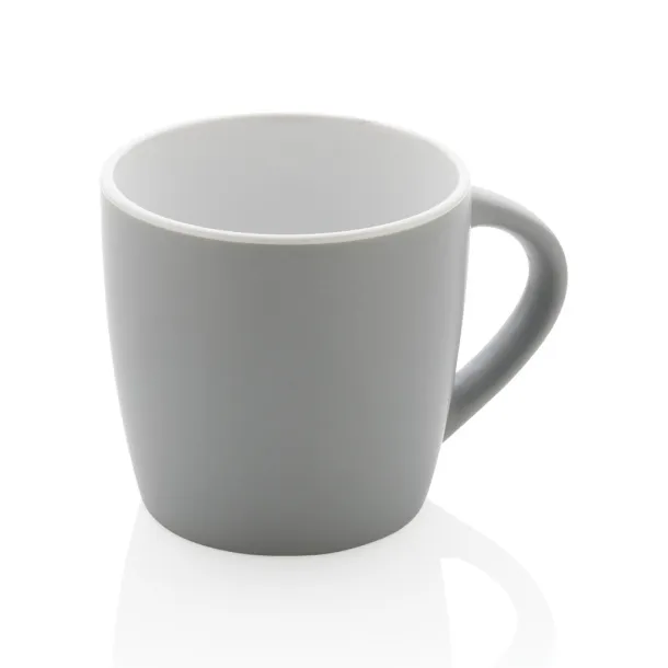  Keramička šalica s unutrašnjosti u boji, 300 ml - XD Collection Siva Bijela