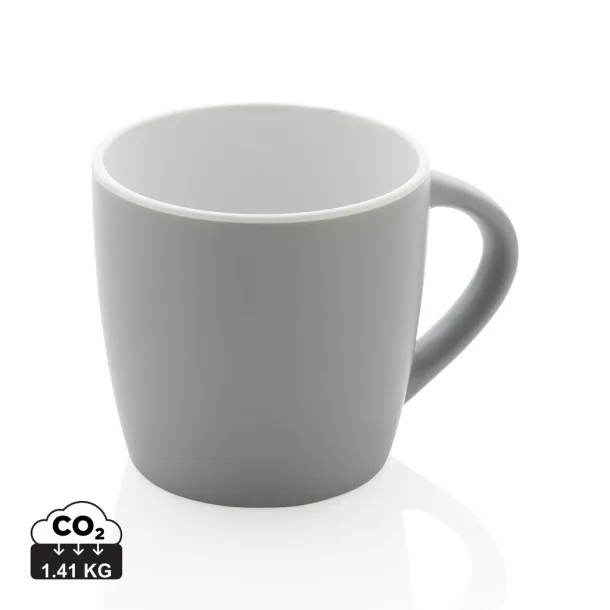  Keramička šalica s unutrašnjosti u boji, 300 ml - XD Collection Siva Bijela