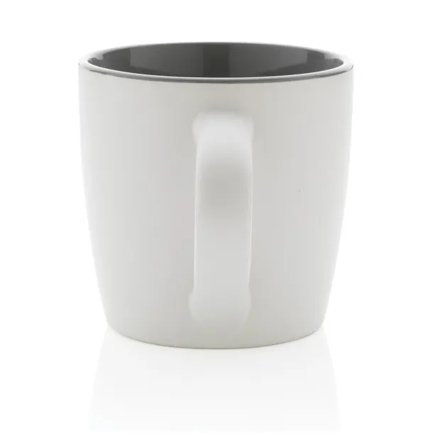  Keramička šalica s unutrašnjosti u boji, 300 ml - XD Collection Bijela Siva