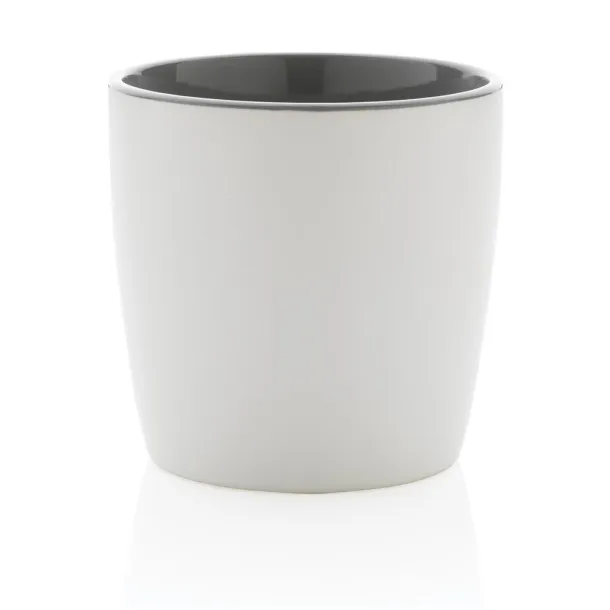  Keramička šalica s unutrašnjosti u boji, 300 ml - XD Collection Bijela Siva