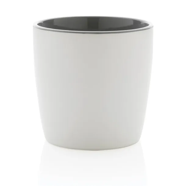  Keramička šalica s unutrašnjosti u boji, 300 ml - XD Collection Bijela Siva