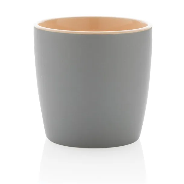 Keramička šalica s unutrašnjosti u boji, 300 ml - XD Collection brown, white Siva