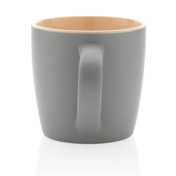  Keramička šalica s unutrašnjosti u boji, 300 ml - XD Collection brown, white Siva