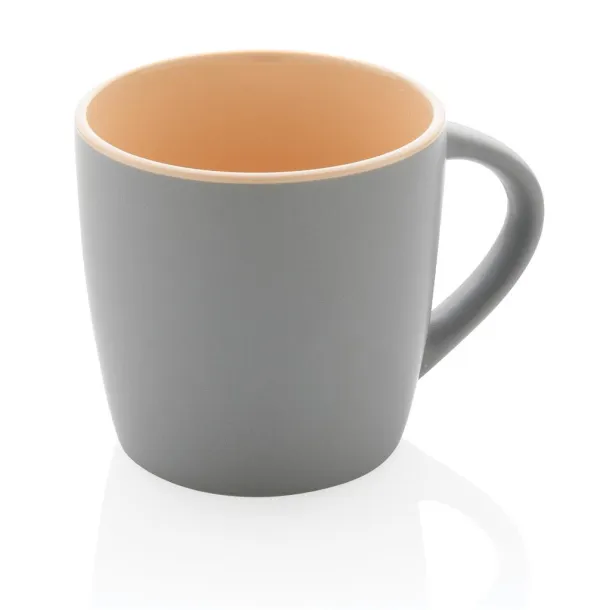  Keramička šalica s unutrašnjosti u boji, 300 ml - XD Collection brown, white Siva