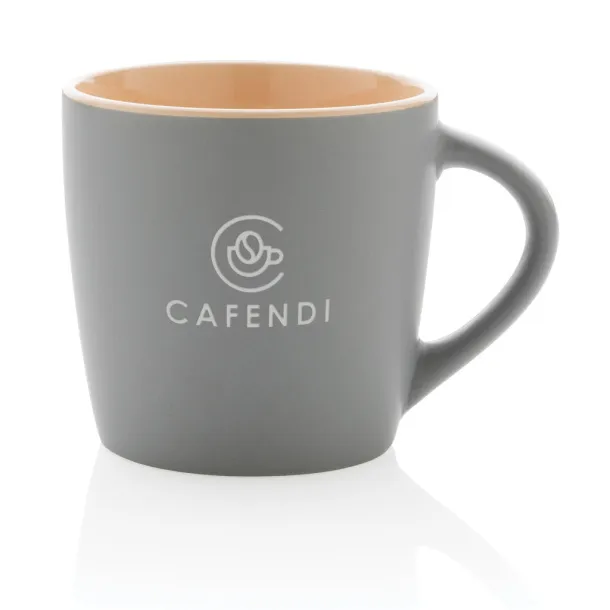  Ceramic mug with colored inner - XD Collection brown Grey