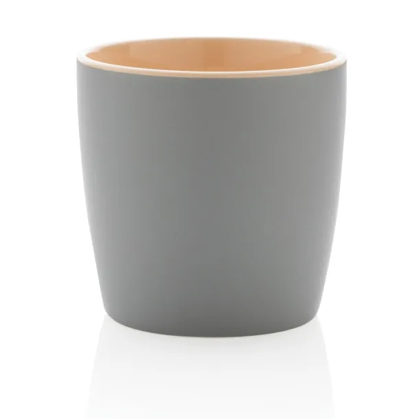  Keramička šalica s unutrašnjosti u boji, 300 ml - XD Collection brown, white Siva