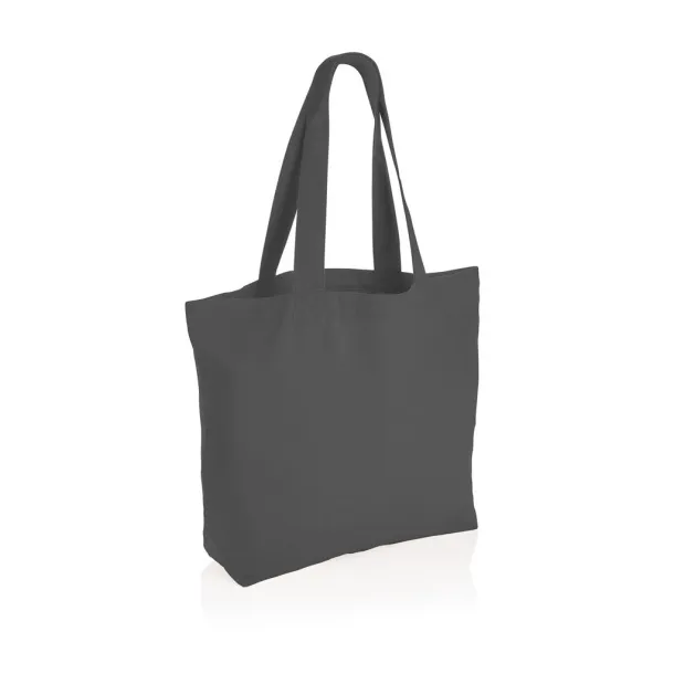  Impact AWARE™ recycled canvas shopper w/pocket 240gsm undyed - XD Collection Anthracite 